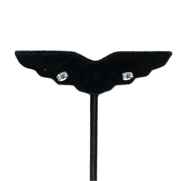 ENAMEL HEART Dainty Stud Earrings Light Pink Gold - Picture 3 of 4